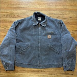 Vintage 1990s Carhartt J97 PTL Petrol Blanket Lined Detroit Jacket Size L USA